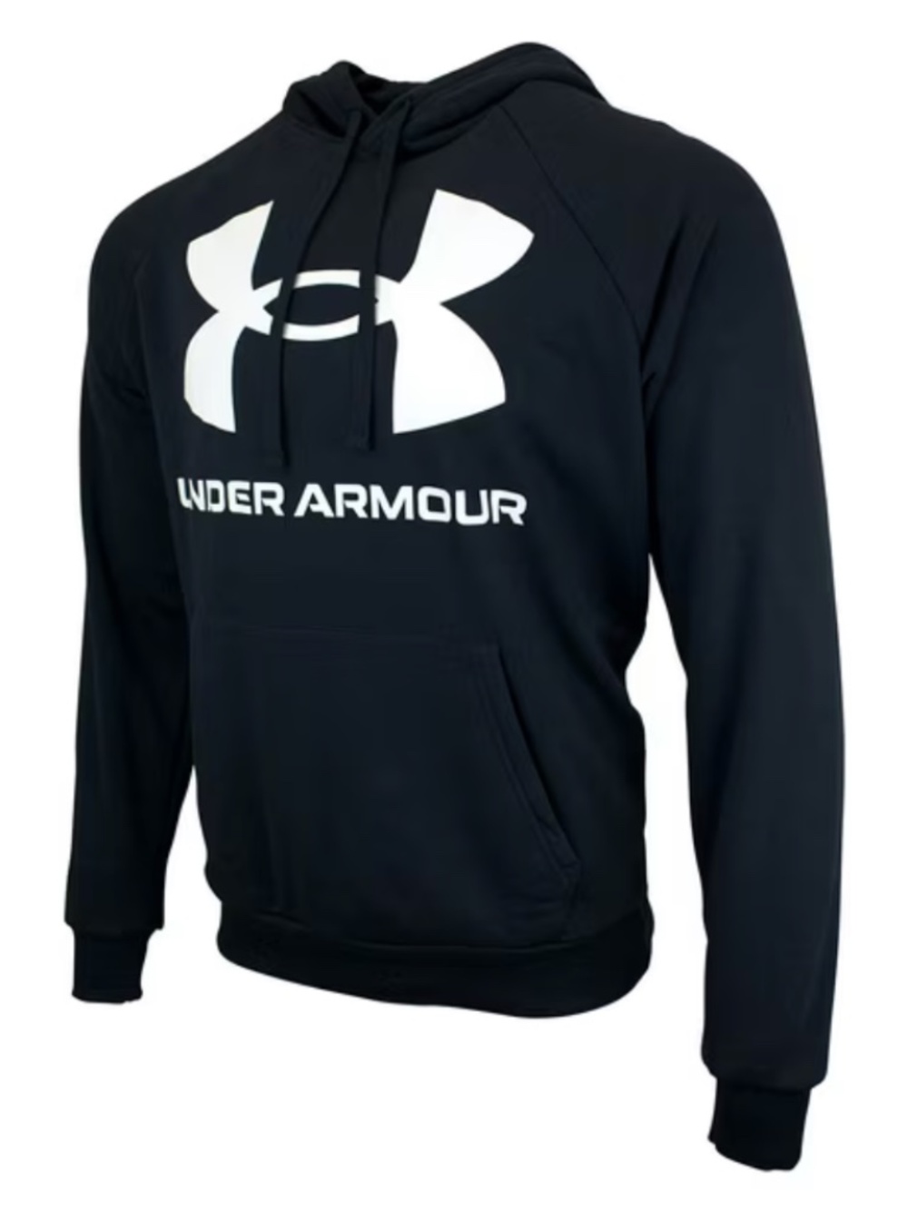NWT Under Armour Rival Fleece Big Logo Hoodie Black Size Small